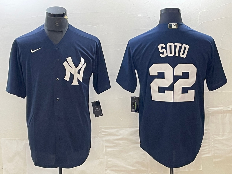 Men's New York Yankees Juan Soto #22 Navy Jersey